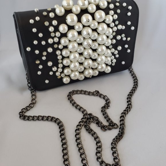 INZI Pearl & Rhinestone Studded Purse - Picture 2 of 8